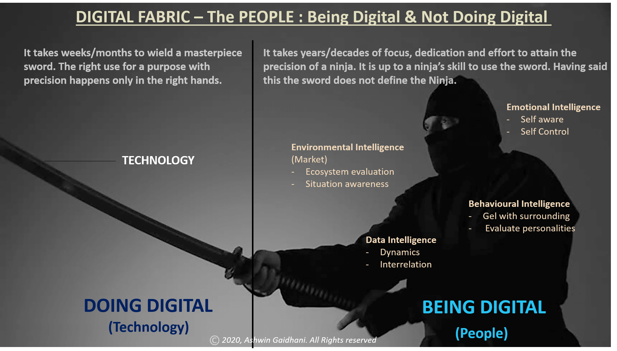 The Ninja Anecdote: Being Digital